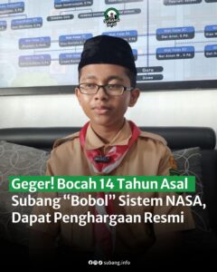 Anak Indonesia Luar Biasa,Siswa 14 Tahun Bisa Bobol Sistem  NASA