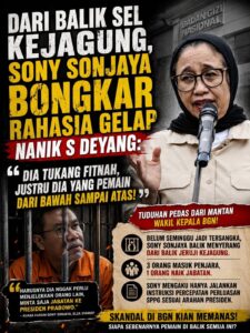 Sony Sonjaya Menyerang Balik dari Dalam Tahanan, Beber Soal Kepala BGN yang Baru